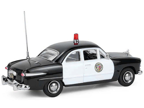 1949 Ford Custom Police Car "LAPD (Los Angeles Police Department)" Black and White 1/43 Diecast Model Car by Greenlight