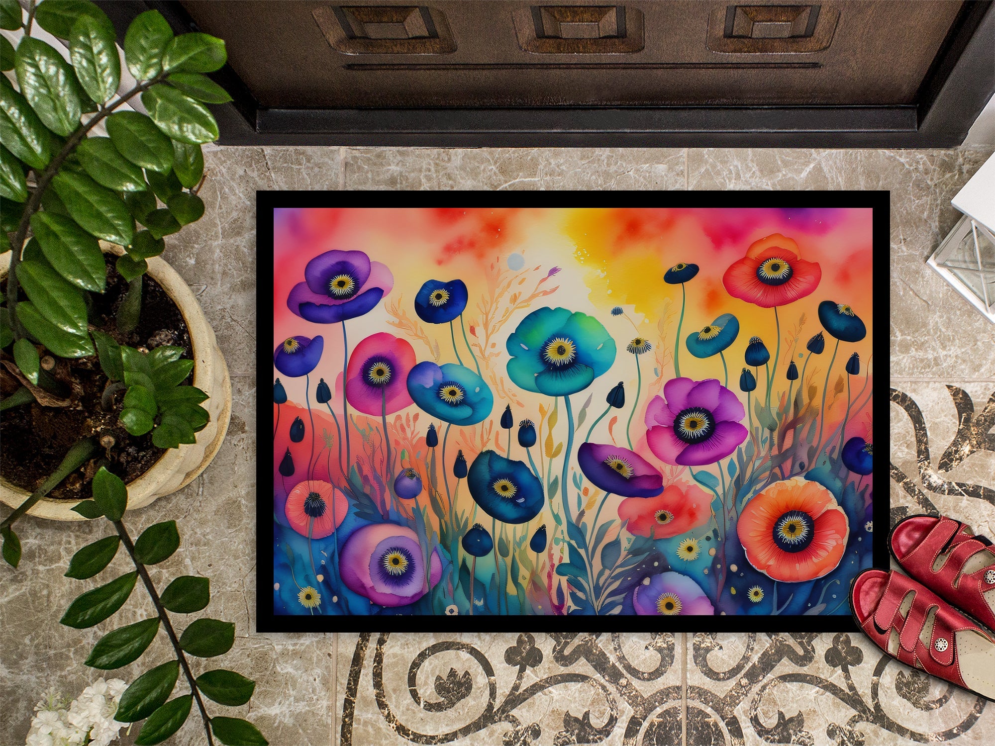 Anemones in Color Doormat