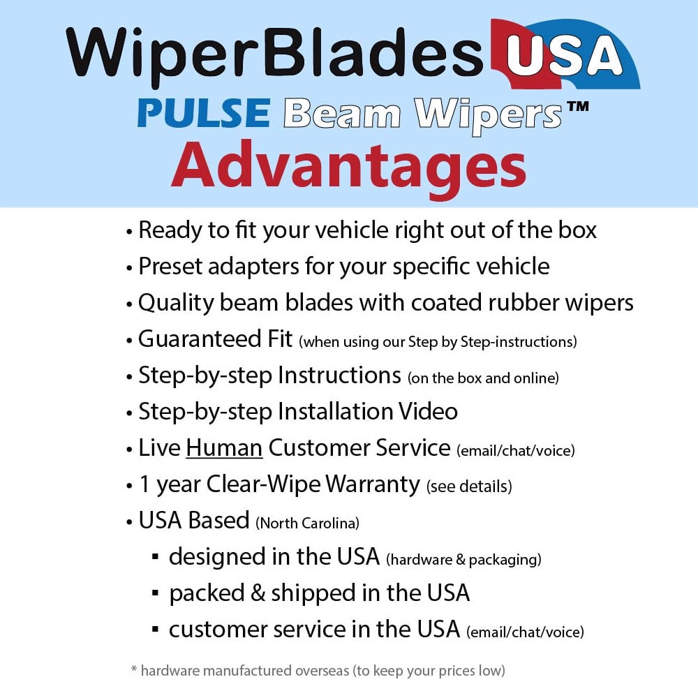 2003 Ford Windstar Wiper Blades w/1yr Wear Warranty (Set of 3) w/Rear Wipers