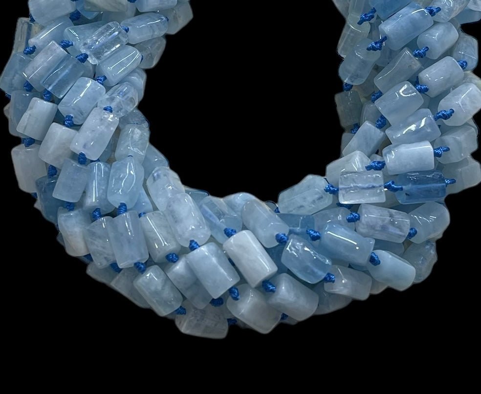 Aquamarine Cut Tubes - VintageVp