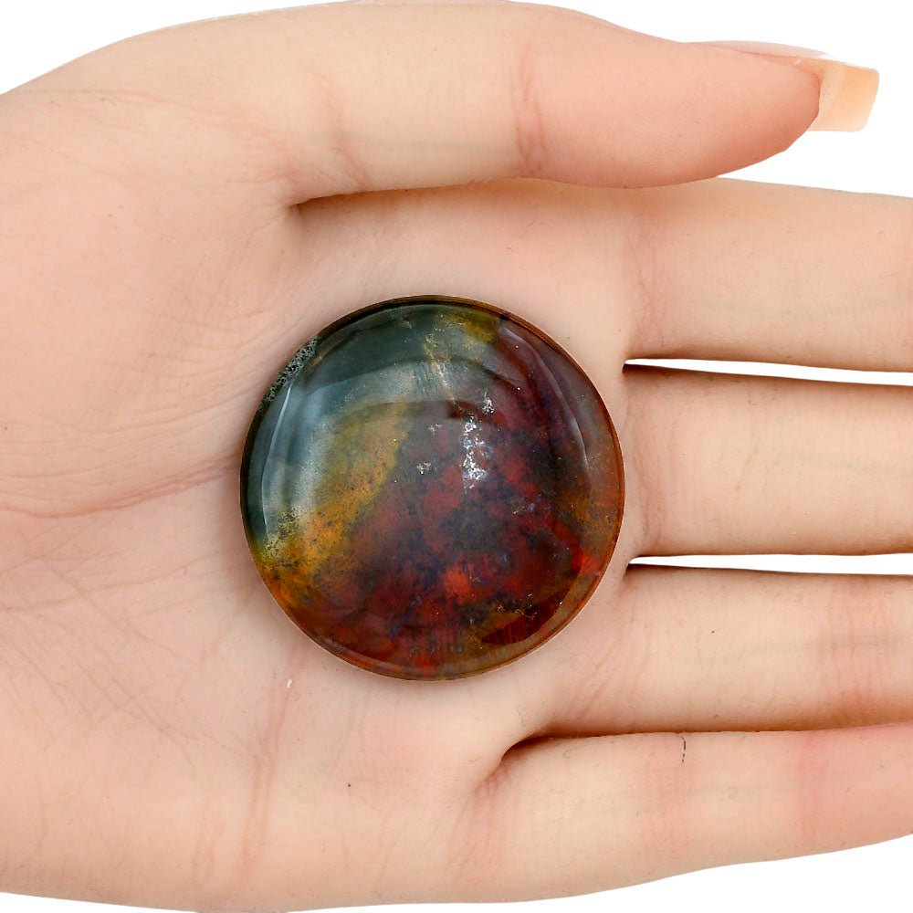 Blood Stone 37.5x37.5x5 mm Round Gemstone LS02084-32 - VintageVp