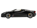 Bugatti W16 Mistral Black with Yellow Interior 1/18 Model Car by Top Speed - VintageVp