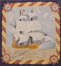 Canvello Handmade antique American Hooked Rug - 2'7'' X 2'8'' - VintageVp