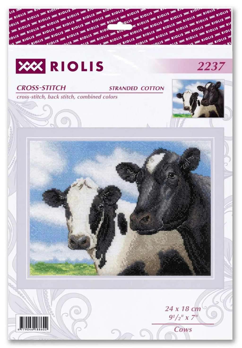Cows Counted Cross Stitch Kit by Riolis R2237 - VintageVp