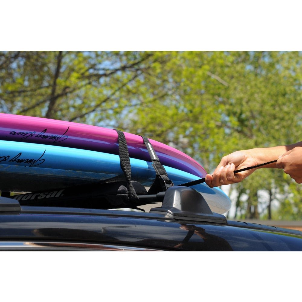 DORSAL Aero Roof Rack Pads with 15 ft Surf Straps - Pack of 4 for Car Surfboard Kayak SUP Long - VintageVp