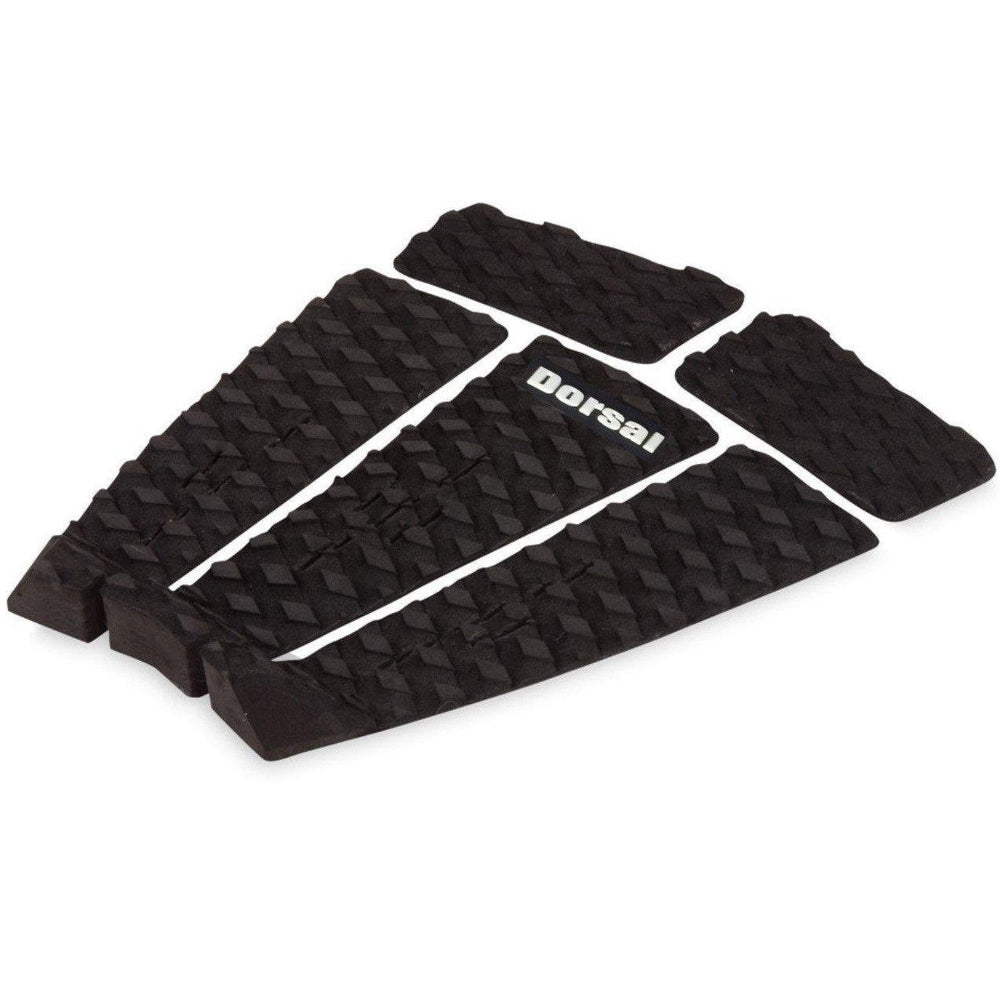 DORSAL Five 5 Piece EVA Surfboard Deck Traction Pads with Kicker Tail for Stomp Skimboards, Surf Boards, Fish Board, Funboard Black/White - VintageVp