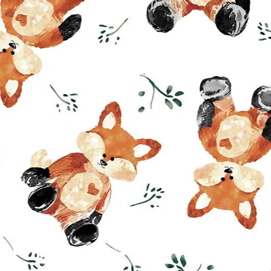 Foxxy Digital Cuddle Rust Fabric per yard - VintageVp