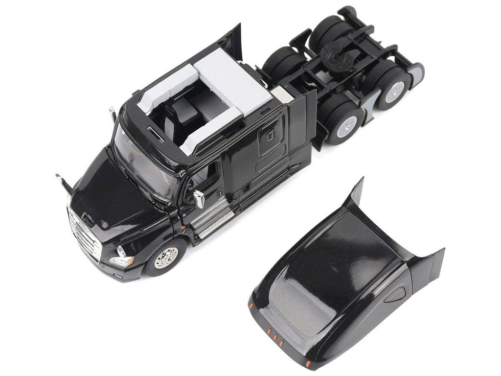 Freightliner New Cascadia Sleeper Cab Truck Tractor Black "Transport Series" 1/50 Diecast Model by Diecast Masters - VintageVp