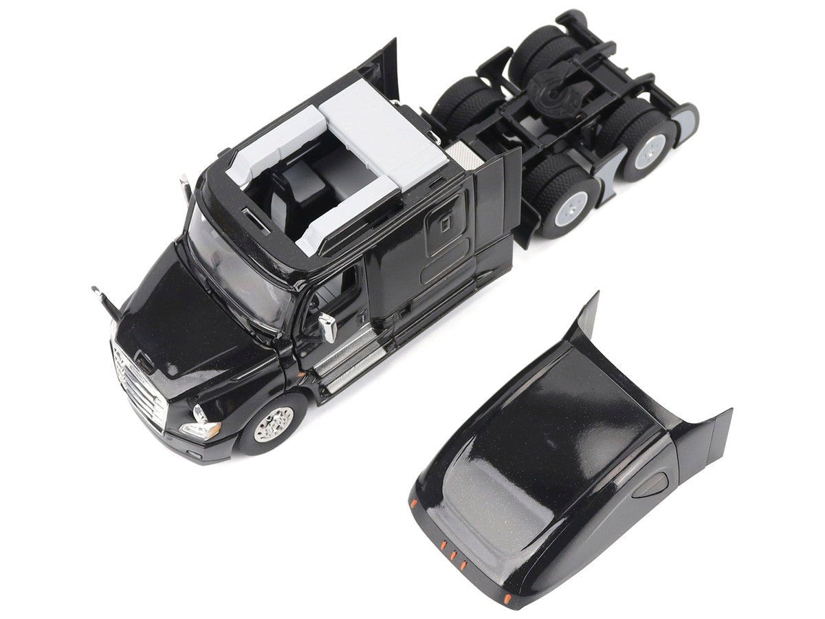 Freightliner New Cascadia Sleeper Cab Truck Tractor Black "Transport Series" 1/50 Diecast Model by Diecast Masters - VintageVp