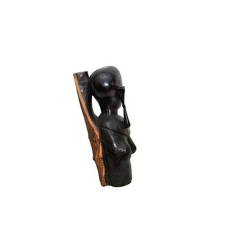 Maassai Warrior Female Bust with Bark 01 - VintageVp