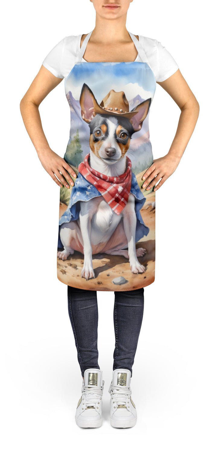 Rat Terrier Cowboy Welcome Apron - VintageVp
