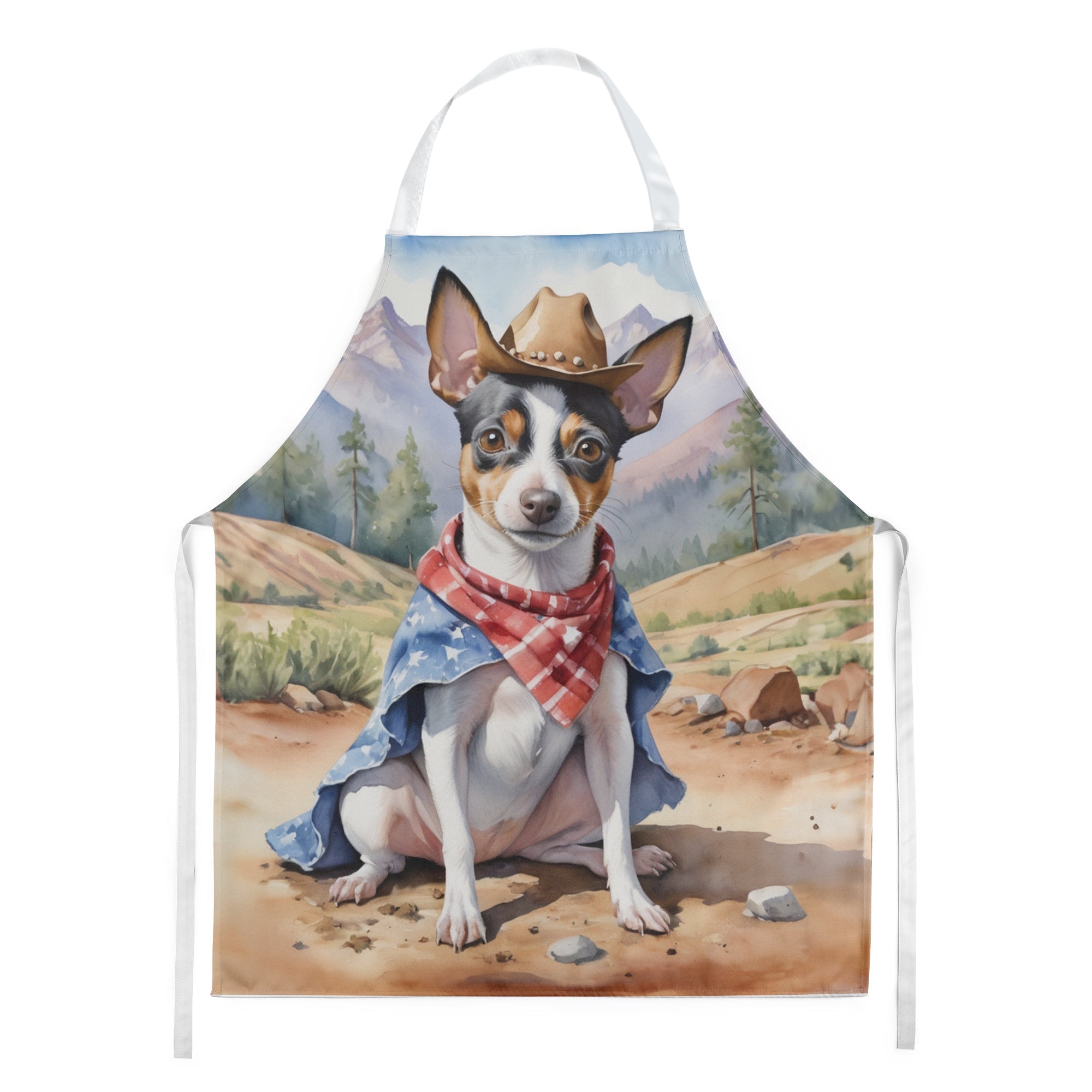 Rat Terrier Cowboy Welcome Apron - VintageVp