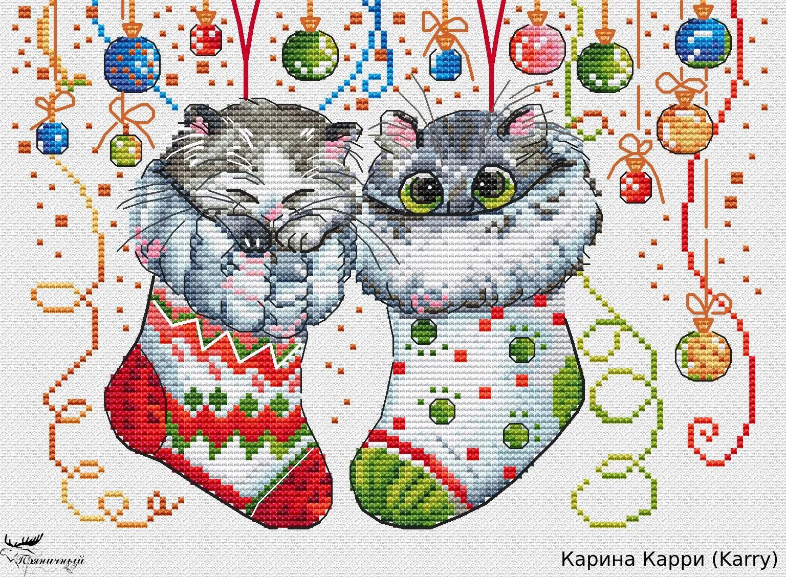 The more cats, the better! - PDF Cross Stitch Pattern - VintageVp