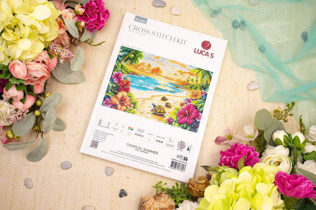 Tropical Summer Counted Cross-Stitch Kit by Luca-S BU5089L - VintageVp