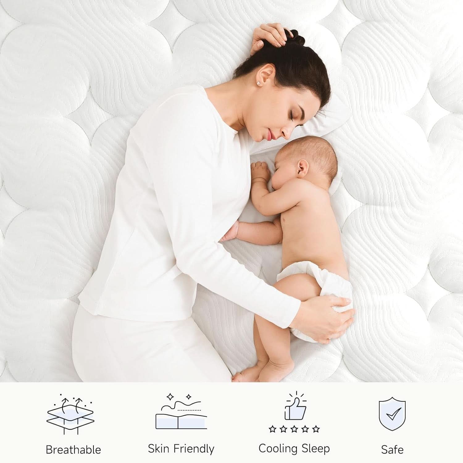 Twin XL 12Inch Hybrid Breathable MemoryFoam Pocket Springs Mattress - VintageVp