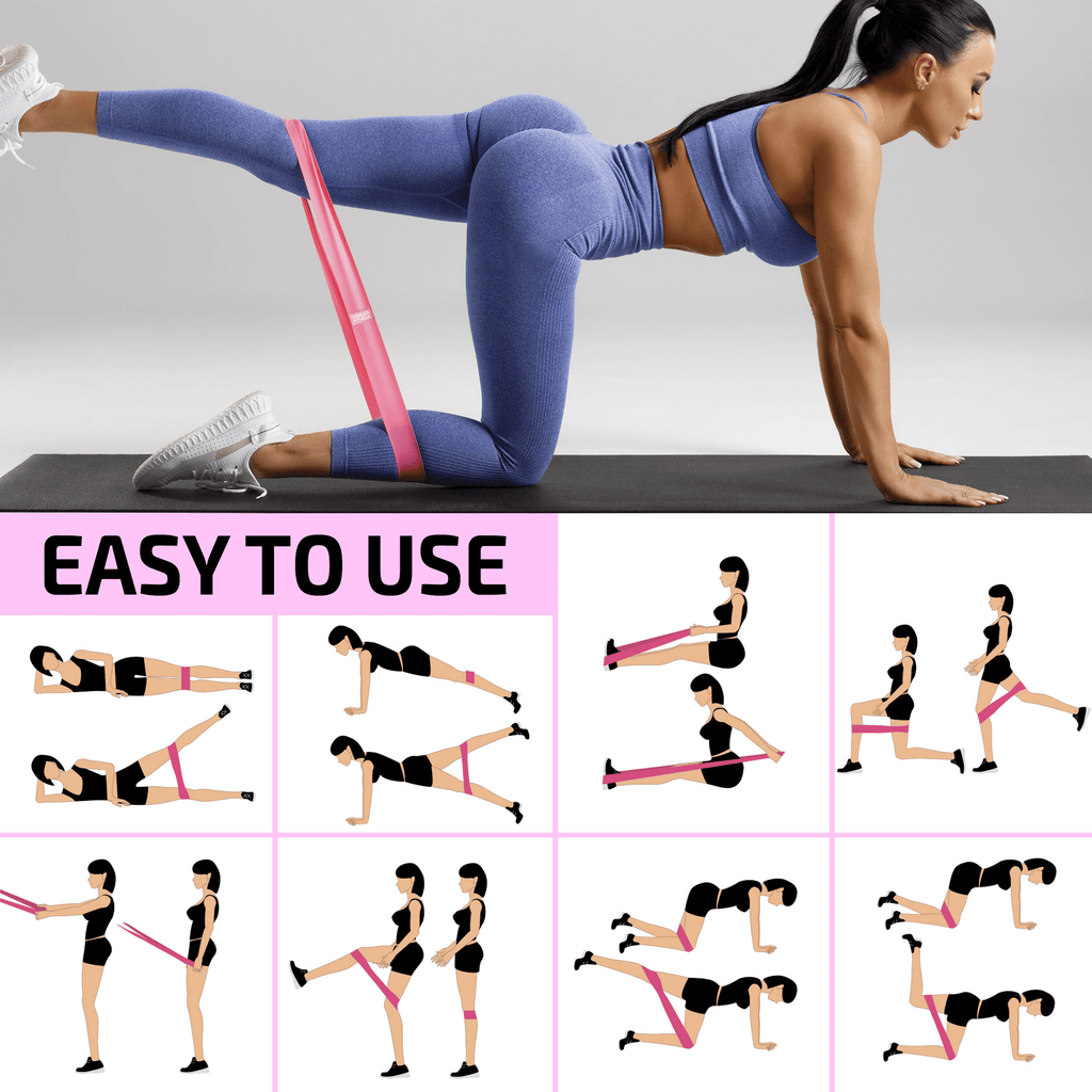 XGear Fitness Set of 3 Womens Butt and Hip Exercise Bands - VintageVp
