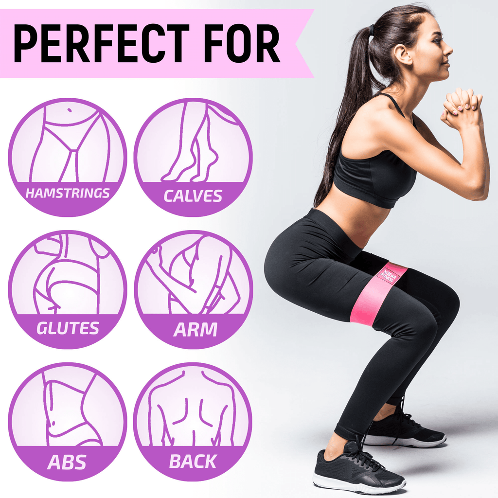 XGear Fitness Set of 3 Womens Butt and Hip Exercise Bands - VintageVp