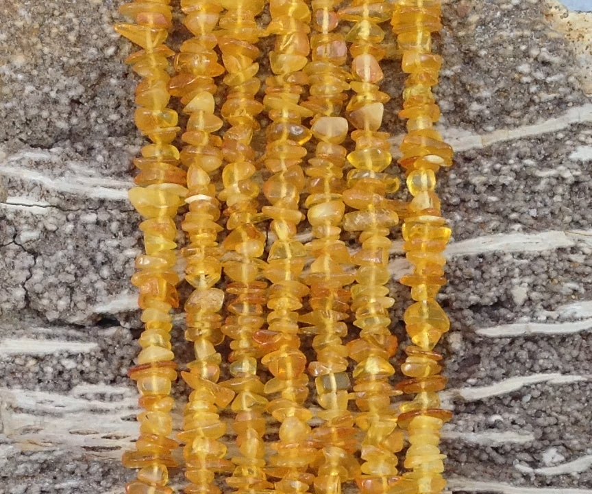 Yellow Amber 3-5mm Chips - VintageVp